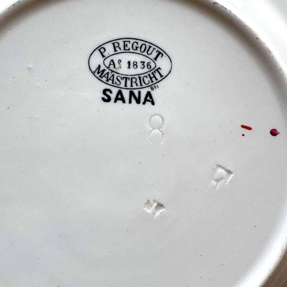 Set of 3 Antique Petrus Regout Maastricht "Sana" Plates – Dutch Transferware - Picture 9 of 16